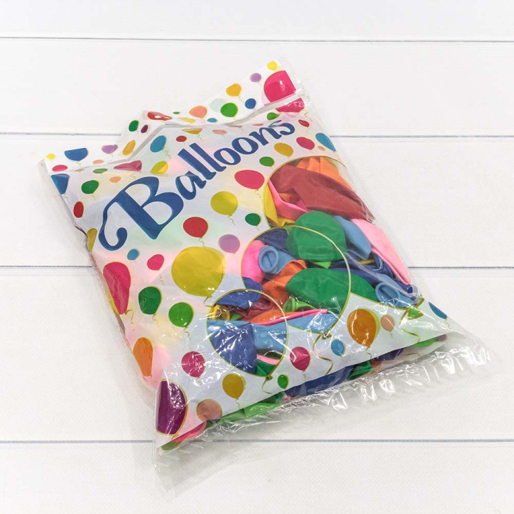 12400 Шарики воздушные из латекса "Пастель" 12"/30см (100 шт.) 3,2г (микс) 1/50