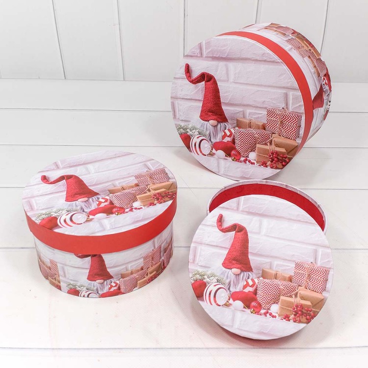 7302247/1653 Набор коробок 1/3 круглый 21*11,5 см Гномик 1/30