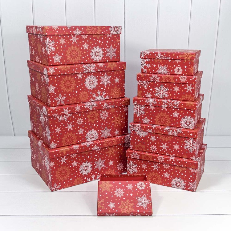 730604/2308 Коробки Прямоугольные Набор 1/10 34*26*15,3 "Новый год" 1/6