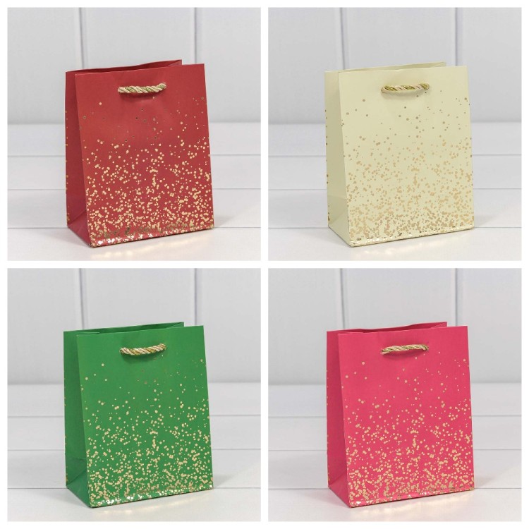 300368H Пакет подарочный "Золотые вкрапления" (микс) 12*15*6,7 230г 1/20 1/480