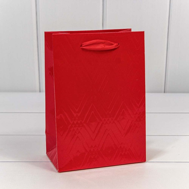 000156G/1 Пакет подарочный "Элегант" Красный 14*20*8 230г 1/20 1/240