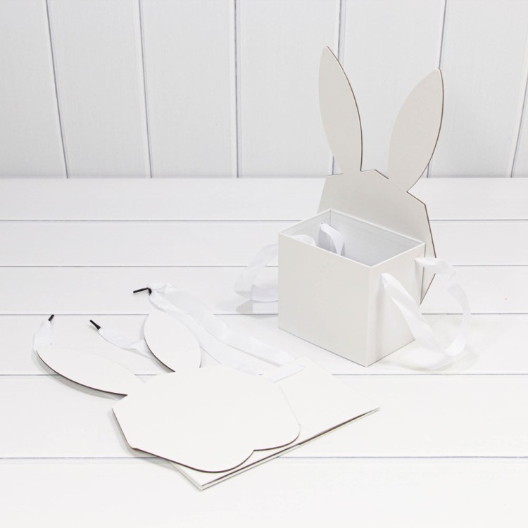 720796/1 Коробка Сборная 18*9,5*31 "Зайка" Белый 1/10 1/80