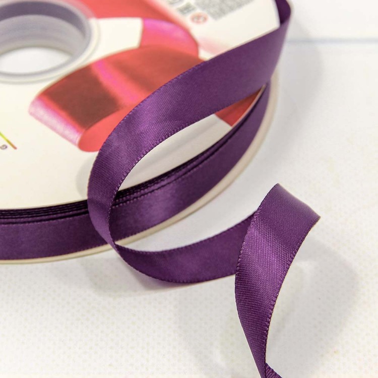 556-15/473 Лента Атласная Полиэстер класс А 1,5см*100ярд Тёмно-пурпурный 1/13 1/52