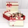 720614/12 Коробки Прямоугольные Набор 1/3 23*16*9,5 с двойным бантиком (ассортимент 1) 1/36