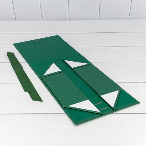 730225/0122 Коробка Прямоугольная 20*18*8 складная на магнитах "Люкс"  Зелёный 1/60