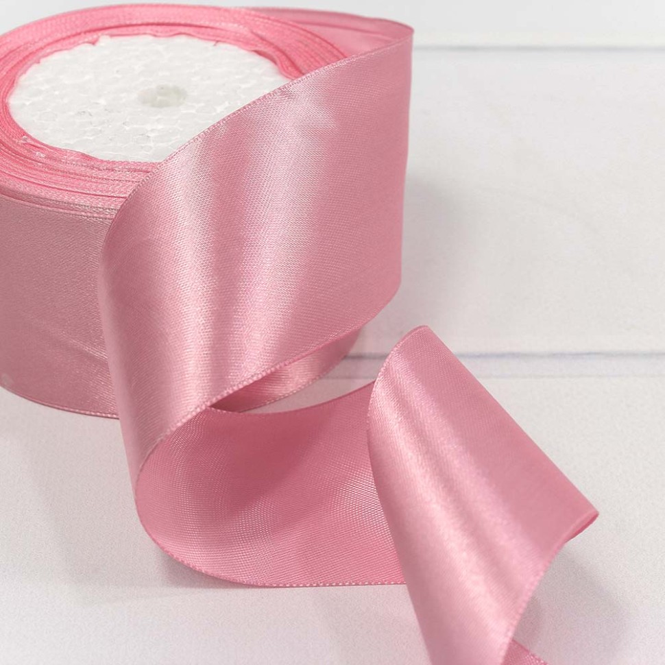 562-50/79 Лента Атласная Сатин 5см*25ярд Розовый-79 1/4 1/160