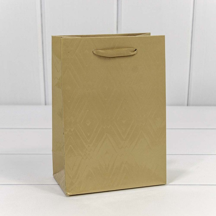 000156G/4 Пакет подарочный "Элегант" Золотой 14*20*8 230г 1/20 1/240