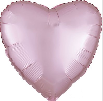 1204-0902 Шарик СЕРДЦЕ 45см Сатиновый цвет Pink