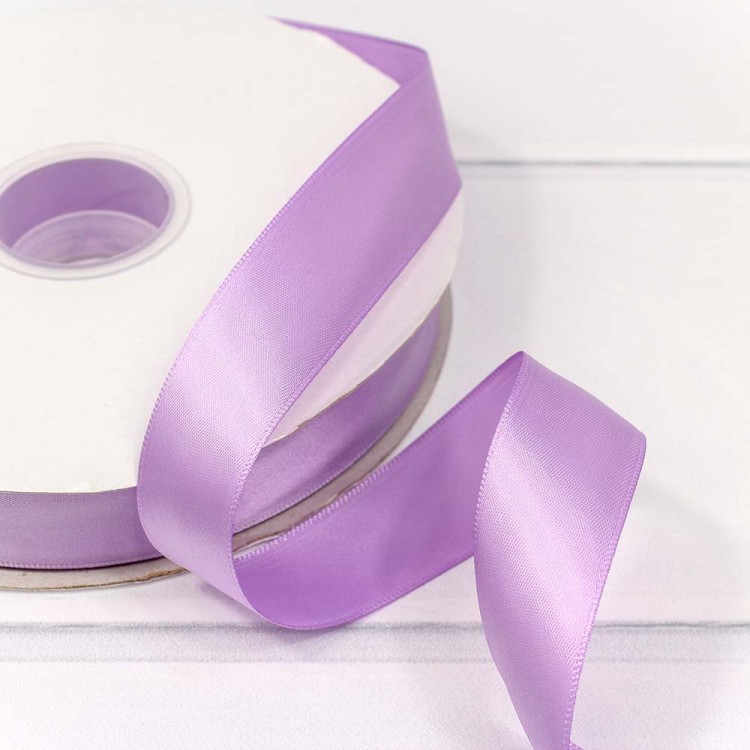 556-25/430 Лента Атласная Полиэстер класс А 2,5см*100ярд Сиреневый 1/8 1/32