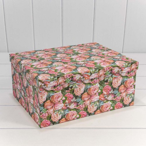 721604/1835 Коробки Прямоугольные Набор 1/10 34*26*15,3 "Чайные розы" 1/6