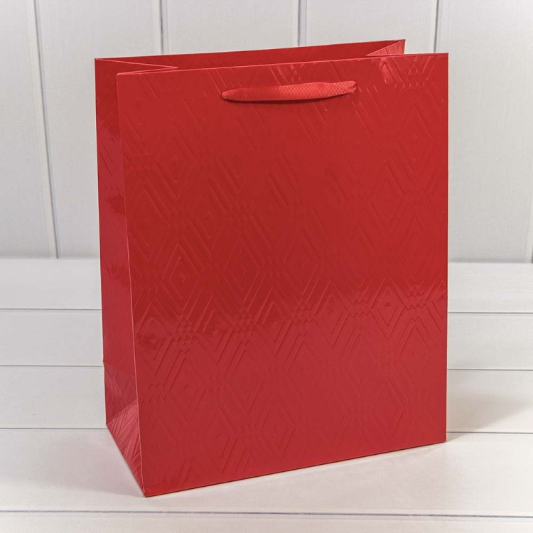 000156C/1 Пакет подарочный "Элегант" Красный 26*32*13 230г 1/20 1/120