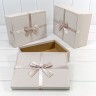 721633/2 Коробки Прямоугольные Набор 1/3 29*21*9,5 с бантом "Eternity" Пудровый 1/12