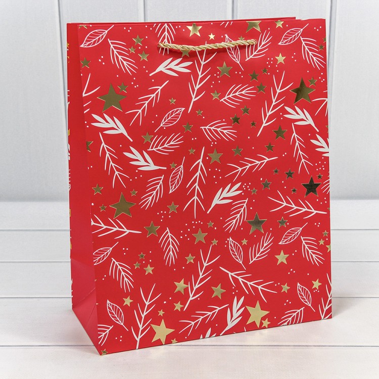 300433C Пакет подарочный "Новый год" (микс 433) 26*32*13 210г 1/20 1/240