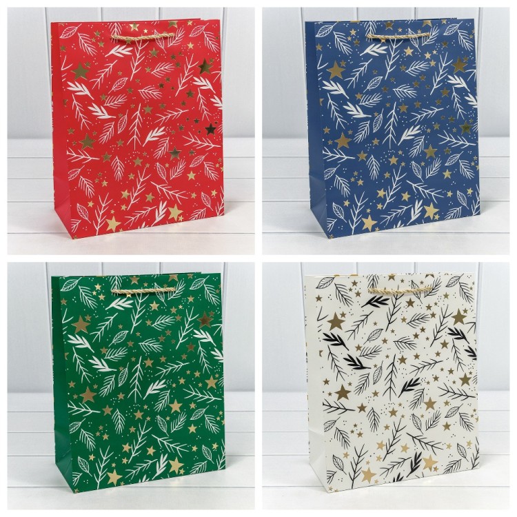 300433C Пакет подарочный "Новый год" (микс 433) 26*32*13 210г 1/20 1/240