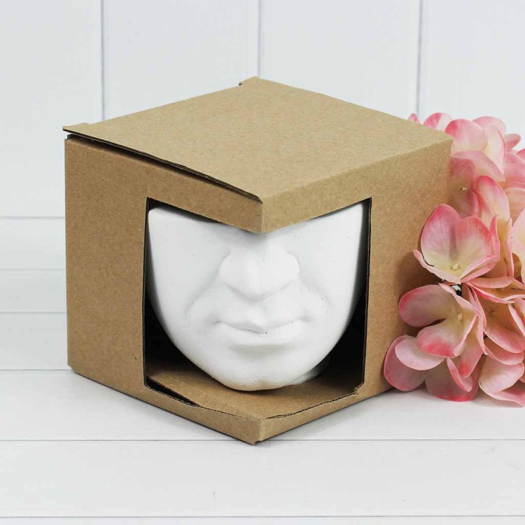 3702520345 Свеча в гипсе ОРНЕЙ белая в коробке