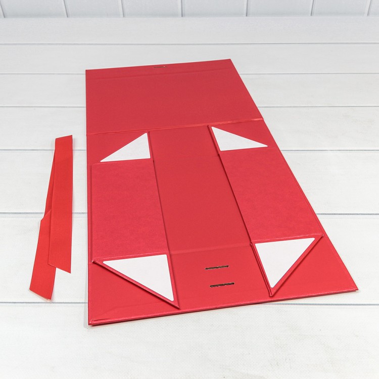 730226/0123 Коробка Прямоугольная 28,2*20*9,2 складная на магнитах "Люкс" Красный 1/48