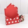 720782/16 Коробка "Конверт" 20*30*7 "Горох" Красный 1/2 1/64
