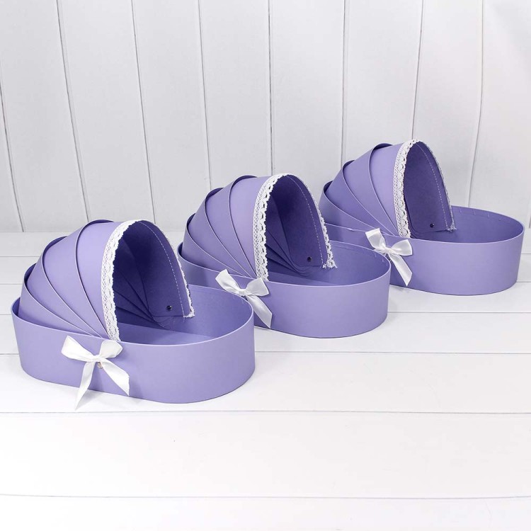 720970/2 Коробки "Люлька" Набор 1/3 39*23,3*9 Светлый пурпурно-синий 1/18