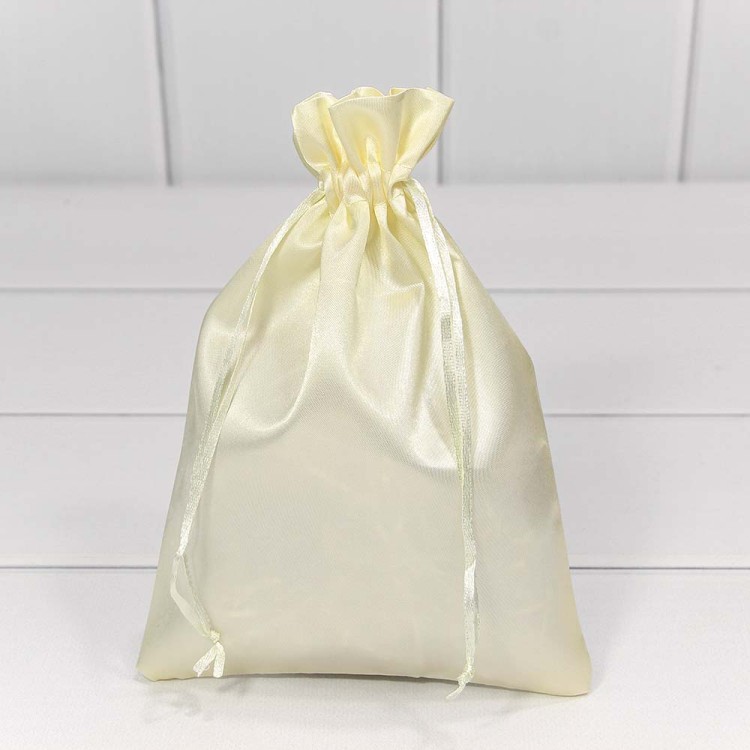 000814-27E Мешочки атласные 18*23 Бледно-жёлтый 1/25 1/1000