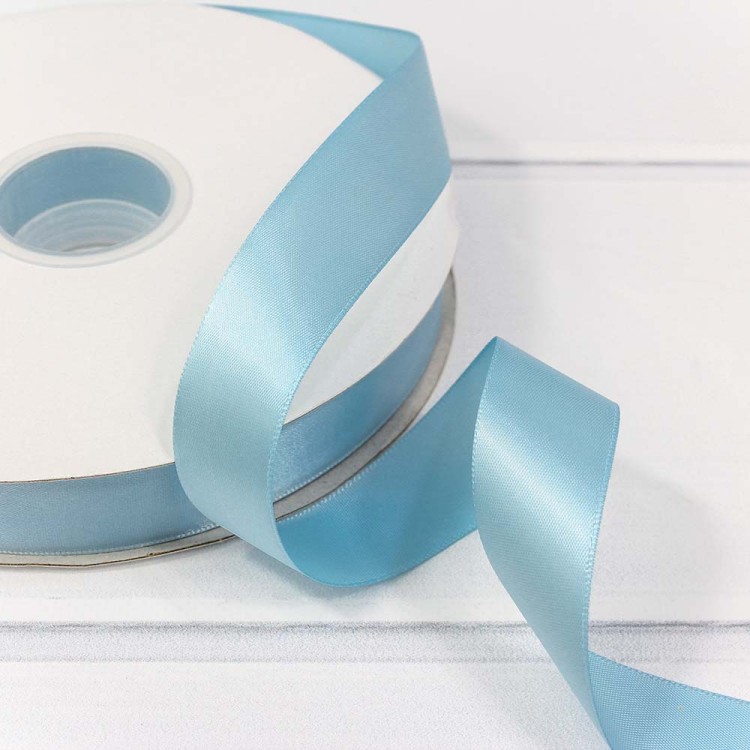 556-25/311 Лента Атласная Полиэстер класс А 2,5см*100ярд Голубой 1/8 1/32