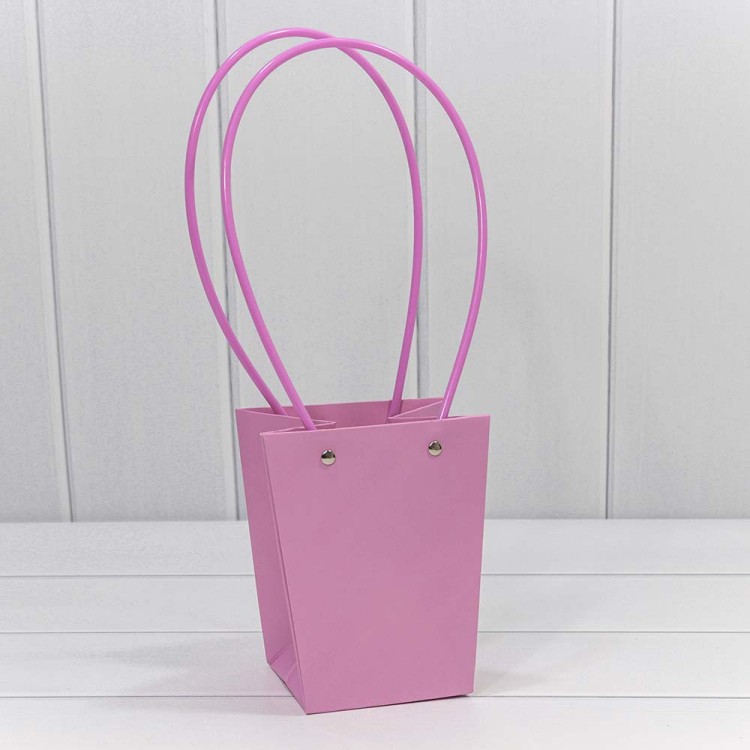 000171G/23 Пакет подарочный "Ваза для цветов" 15,5*13*9,5 Сиреневый 1/10 1/150