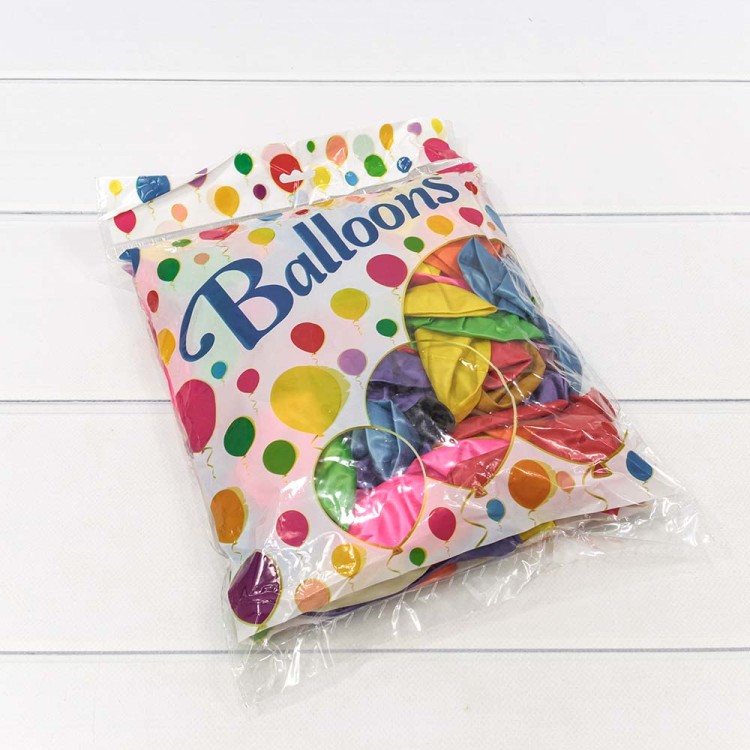 13400 Шарики воздушные из латекса "Перламутр" 12"/30см (100 шт.) 2,8г (микс) 1/60