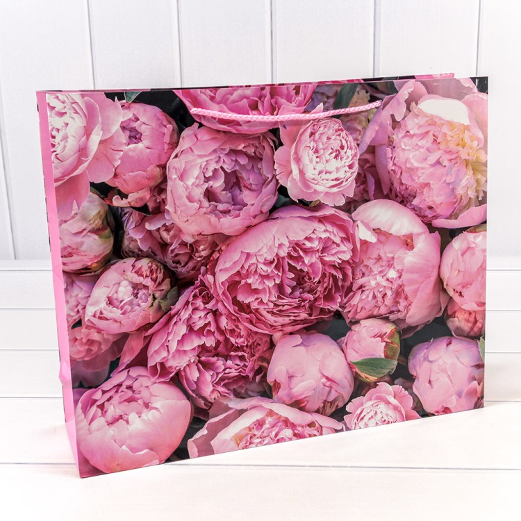 00019AA Пакет подарочный "Цветы" (микс) 45*32*11 157г 1/20 1/280