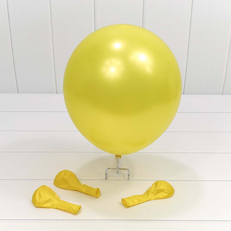 13400/1 Шарики воздушные из латекса "Перламутр" 12"/30см (100 шт.) 2,8г Жёлтый 1/60
