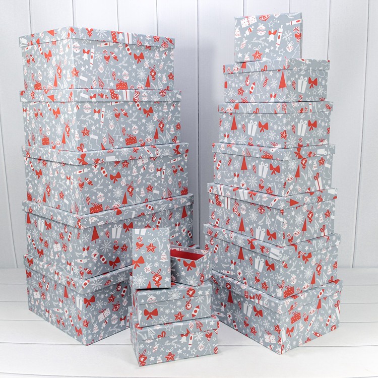 730902/2288 Коробки Прямоугольные Набор 1/15 42,5*33*17,6 "Новый год"-2288 1/2