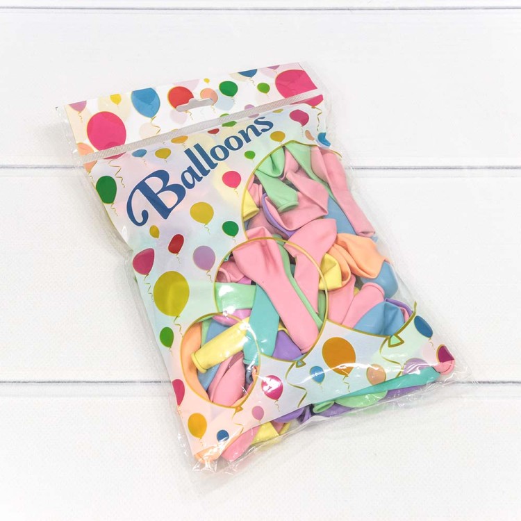 14100 Шарики воздушные из латекса "Макарун" 5"/13см (100 шт.) 1г (микс) 1/100