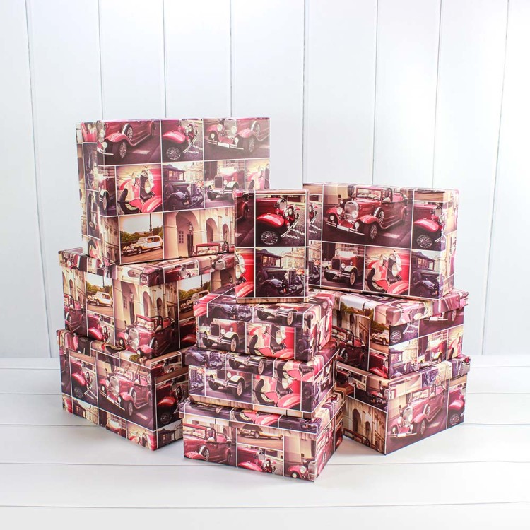 721604/1447 Коробки Прямоугольные Набор 1/10 34*26*15,3 "Ретромашины" 1/6