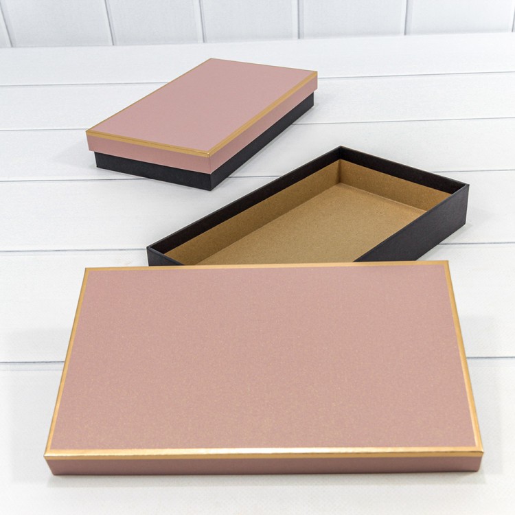 7201130/3 Коробка Прямоугольная 21*14*4 под кошелек Пудровый 1/4 1/80