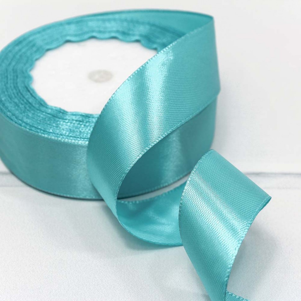 562-25/200 Лента Атласная Сатин 2,5см*25ярд Бирюзовый 1/5 1/300