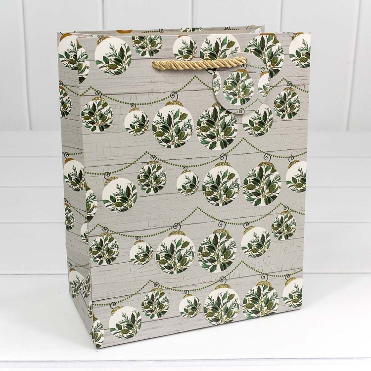 300320E Пакет подарочный с блеском "Новый год" (микс) 18*23*10 1/20 1/360