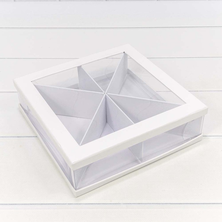 720900/1 Коробка Квадратная 25*25*7 сборная Белый 1/14