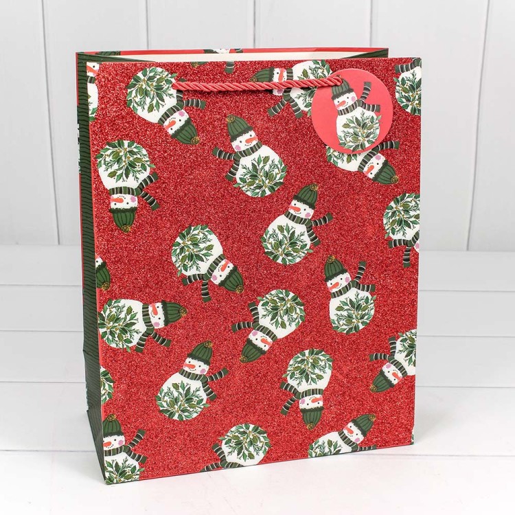 300320C Пакет подарочный с блеском "Новый год" (микс) 26*32*13 1/20 1/240