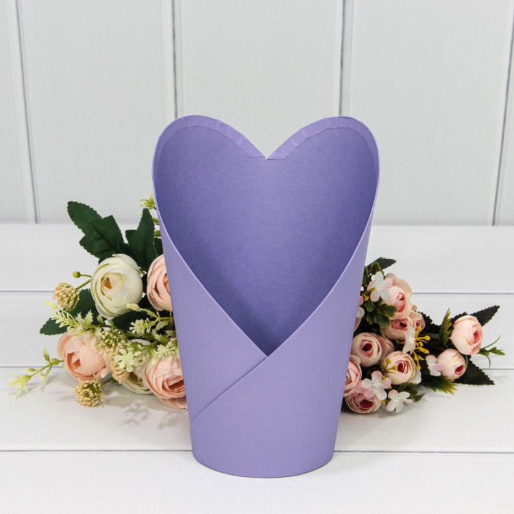 720797/4 Коробка "Ваза для цветов" 13,5*10*22 Сиреневый 1/10 1/120