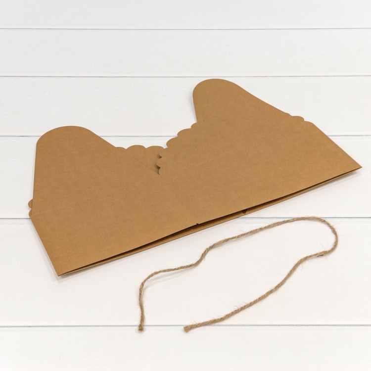 000920-8/6 Коробка Прямоугольная 22*16*10 сборная с бечёвкой Крафт 1/20 1/500