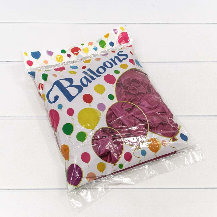 13400/5 Шарики воздушные из латекса "Перламутр" 12"/30см (100 шт.) 2,8г Пурпурный 1/60