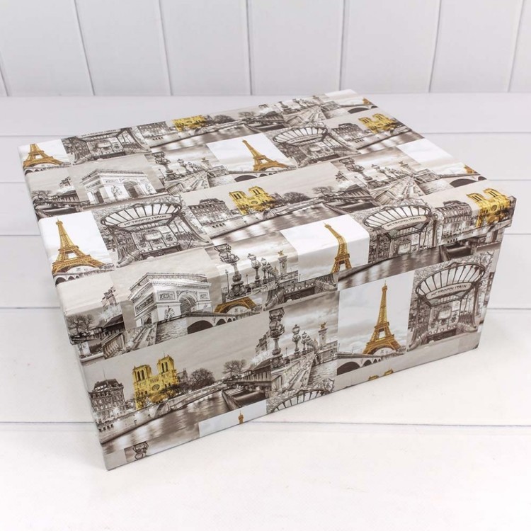 721604/553 Набор коробок 1/10 прямоугольный 34*26*15,3 см Виды Парижа 1/6