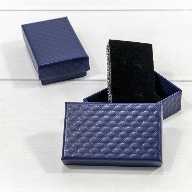 62785/5 Коробка Прямоугольная 8*5*2,5 "Ромбики-2" Синий 1/24 1/360