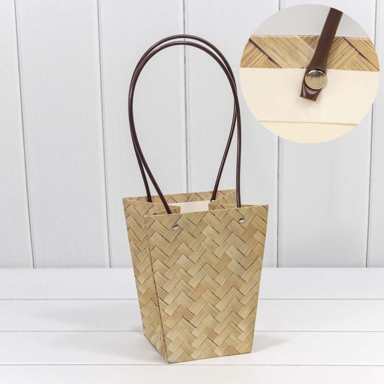 000171E/30 Пакет подарочный "Ваза для цветов" 20*17*12 "Береста" 1/10 1/120