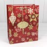 300320A Пакет подарочный с блеском "Новый год" (микс) 33*45*15 1/20 1/80