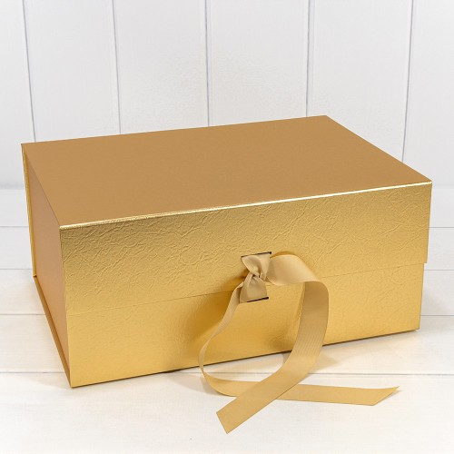 730229/0120 Коробка Прямоугольная 39*28*17,8 складная на магнитах "Люкс" Золотой 1/24