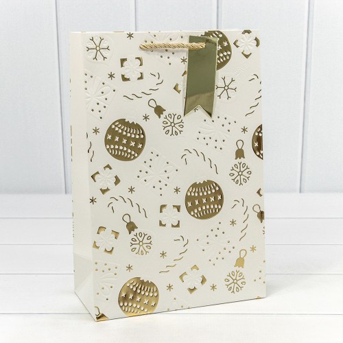 300382K Пакет подарочный с тиснением "Новый год" (микс) 20*30*10 210г 1/20 1/240