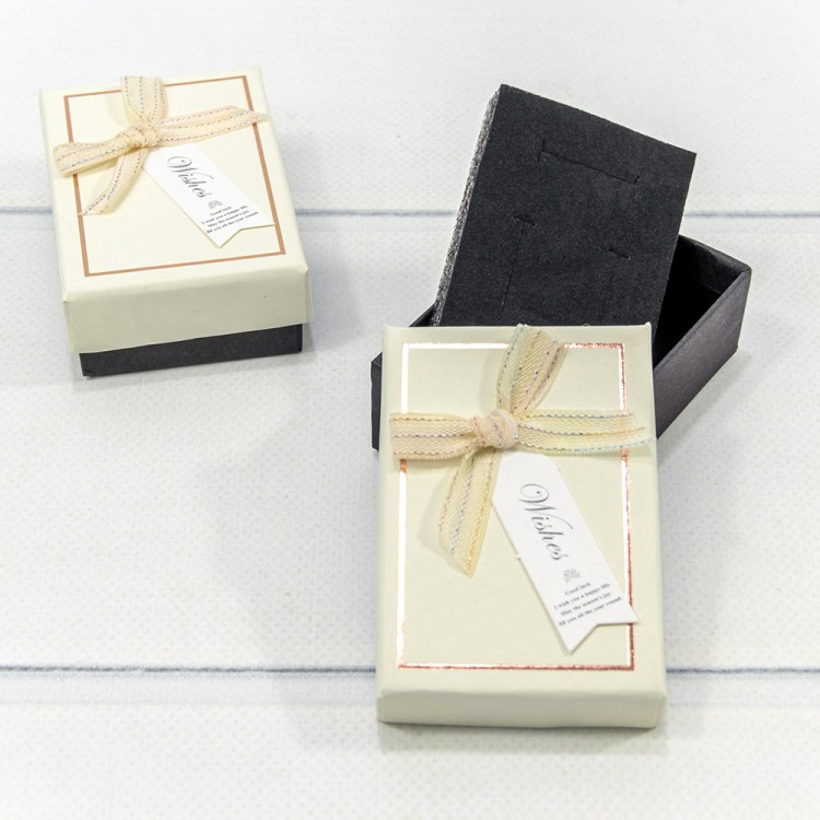 91102/2 Коробка Прямоугольная 8*5,5*2,7 Бежевый/Чёрный 1/12 1/240