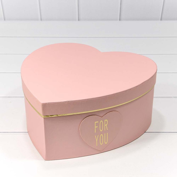 750380/2 Коробки "Сердце" Набор 1/3 27*27*12 "For you" Розовый 1/18