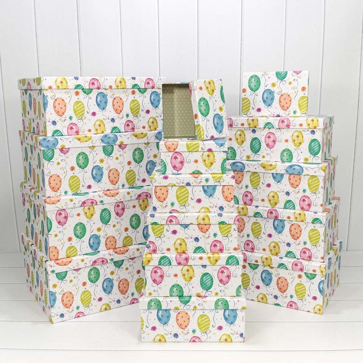 721902/1486 Коробки Прямоугольные Набор 1/15 42,5*33*17,6 "Шарики с верёвочками" 1/2