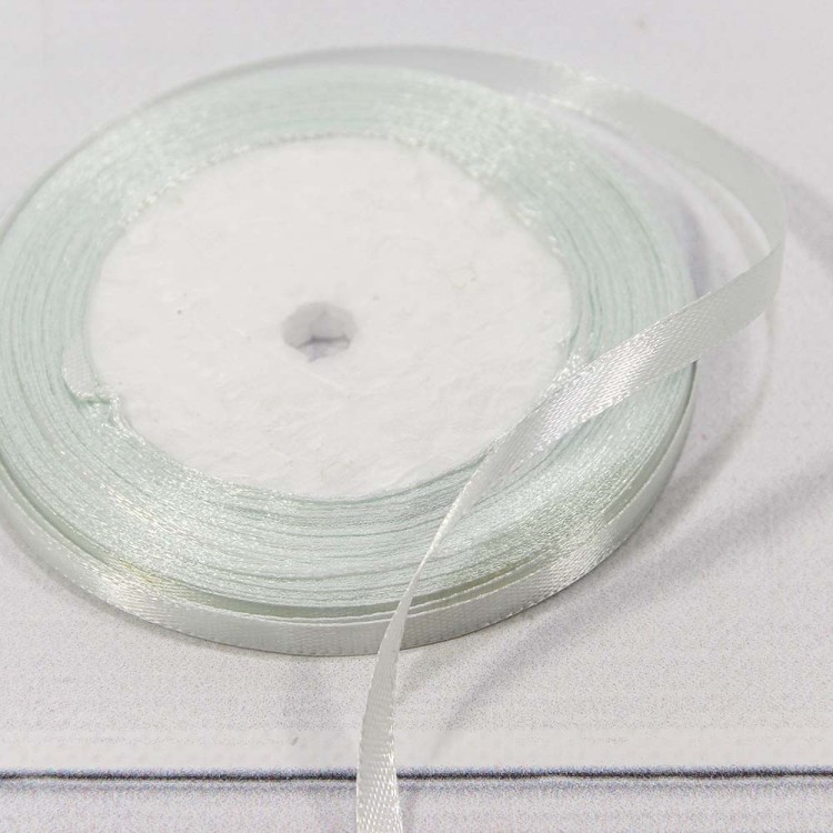 562-6/12 Лента Атласная Сатин 0,6см*25ярд Голубовато-белый 1/10 1/1200