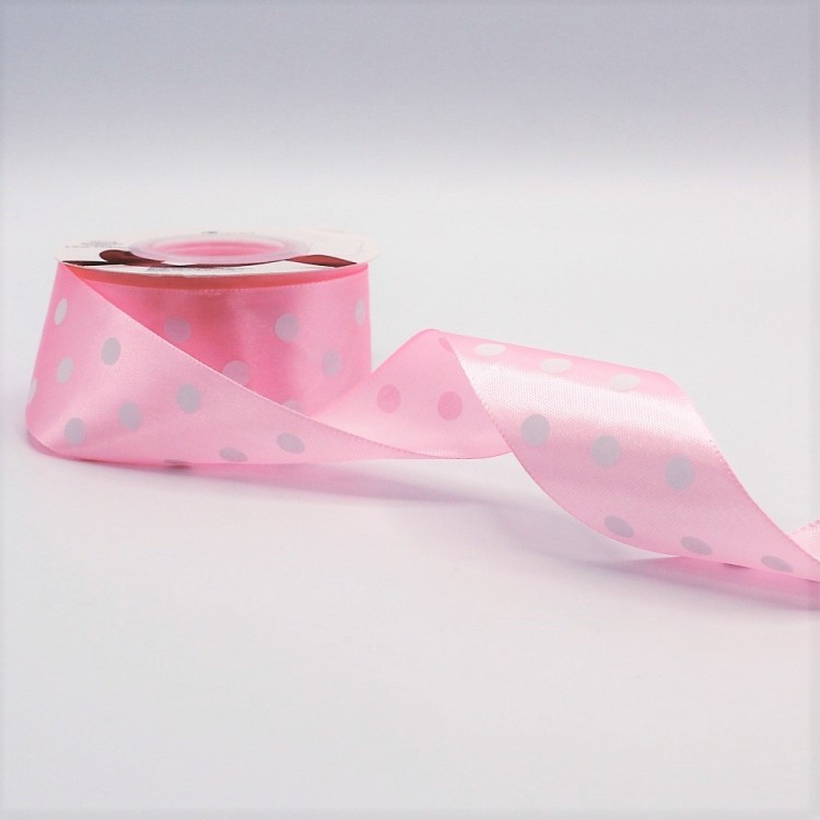 560-38/148 Лента атласная 3,8 см*25 ярдов "Горох" светло-розовый 1/6 1/108 560-38/148 Лента атласная 3,8 см*25 ярдов "Горох" светло-розовый 1/6 1/108